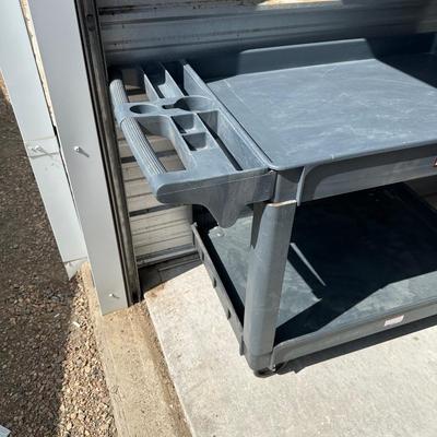 HEAVY DUTY HAUL MASTER 2 TIER CART ON WHEELS