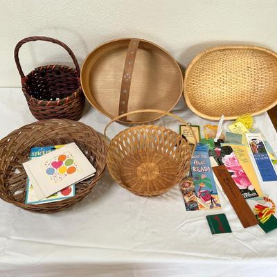 Lot 74 Baskets & Book Marks
