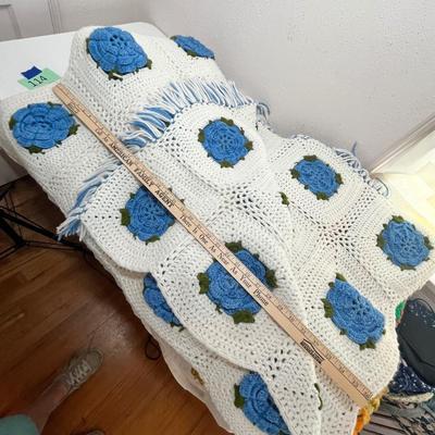 Lot 114 Crochet throws