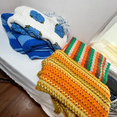 Lot 114 Crochet throws