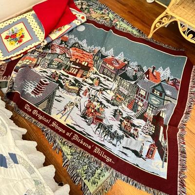 Lot 116 Holiday tapestry throws