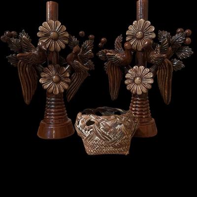 Pair of mexican candlesticks