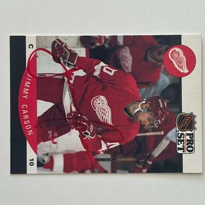 Detroit Red Wings Jimmy Carson 1990 Pro Set #67 signed trading card