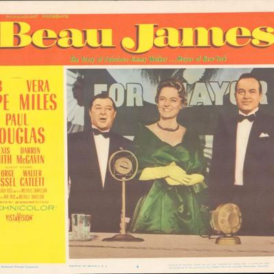 Beau James  1957 original vintage lobby card