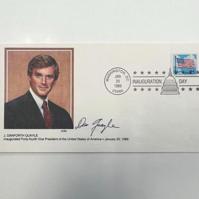 Dan Quayle facsimile Inauguration Day commemorative cover
