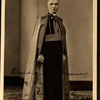 Vintage signed photo of unknown Catholic member