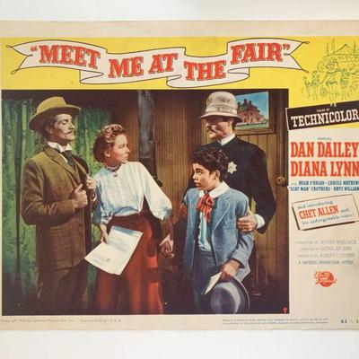 Meet Me at the Fair original 1953 vintage lobby card