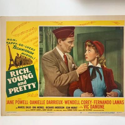 Rich, Young and Pretty original 1951 vintage lobby card