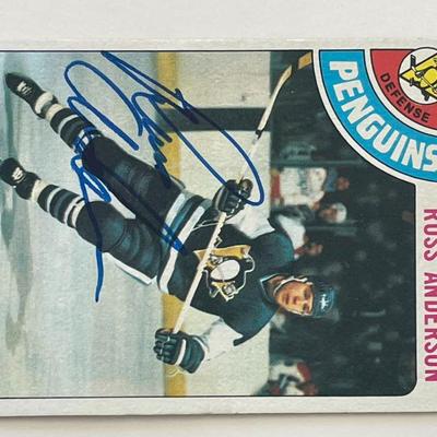 Philadelphia Flyers Russ Anderson 1978 Topps #156 signed trading card