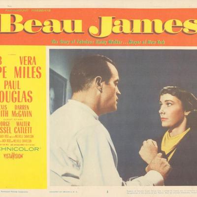 Beau James  1957 original vintage lobby card