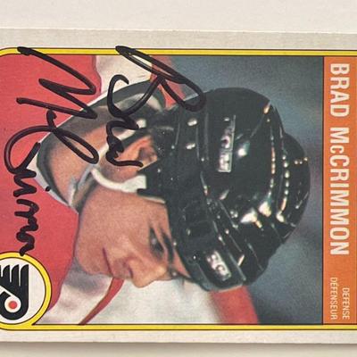 Philadelphia Flyers Brad McCrimmon 1982 O-Pee-Chee #255 signed trading card