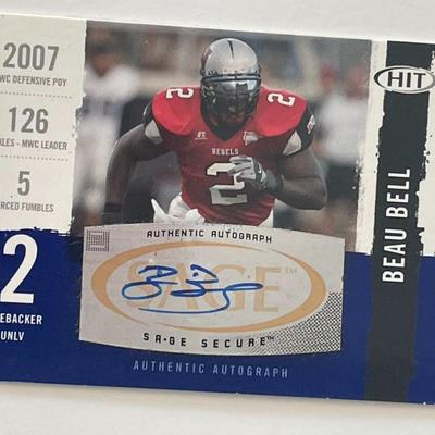 Beau Bell signed autograph card