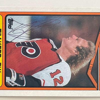 Philadelphia Flyers Tim Kerr 1990 Topps #210 signed trading card