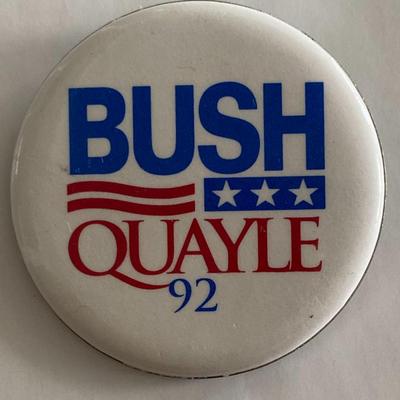 Bush-Quayle 1992 Presidential campaign pin