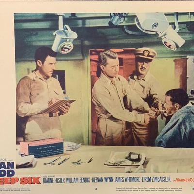 The Deep Six 1958 original lobby card set