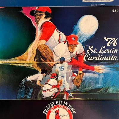 St Louis Cardinals 1974 scorecard. 8x11 inches