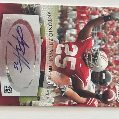 Antonio Pittman Ohio State 2007 Sage #A42 signed trading card