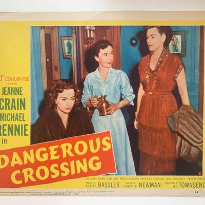 Dangerous Crossing original 1953 vintage lobby card