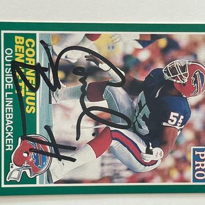 Buffalo Bills Cornelius Bennett 1989 NFL #299 signed card