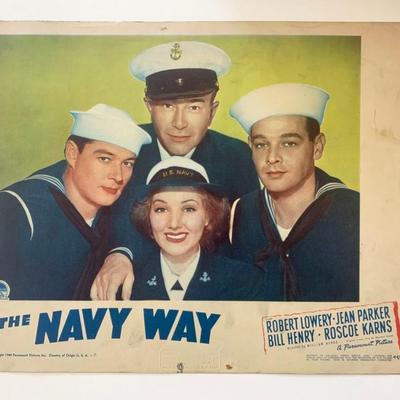 The Navy Way original 1954 vintage lobby card