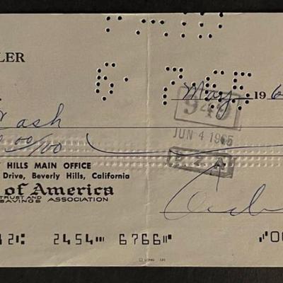 Arch Oboler signed check