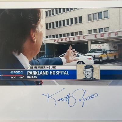 JFK Assassination Dr. Kenneth Salyer signed photo