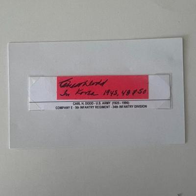 US Army Carl H. Dodd original signature