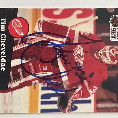 Detroit Red Wings Tim Cheveldae 1991 Pro Set #57 signed trading card
