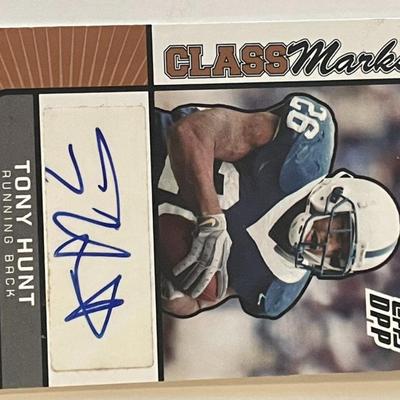Penn State Lions Tony Hunt signed 2007 Topps DPP trading card