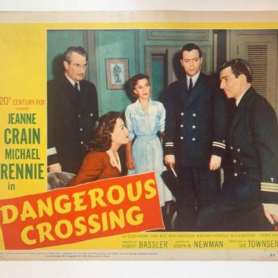 Dangerous Crossing original 1953 vintage lobby card