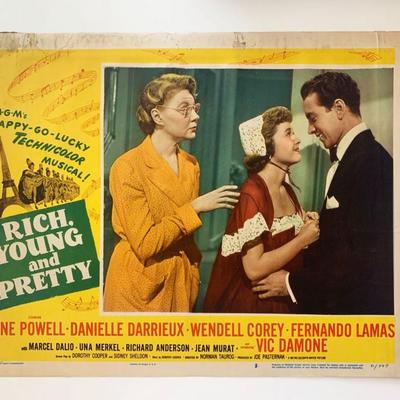 Rich, Young and Pretty original 1951 vintage lobby card