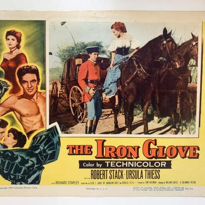 The Iron Glove original 1954 vintage lobby card