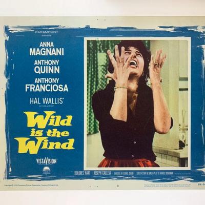 Wild is the Wind original 1958 vintage lobby card