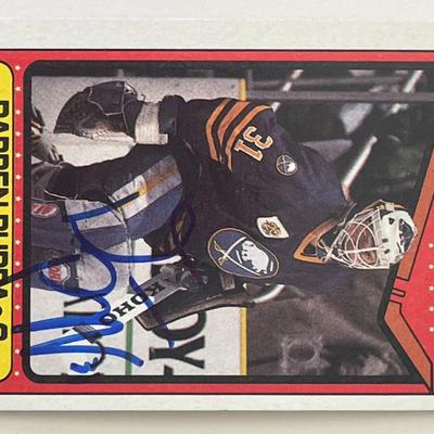 Buffalo Sabres Daren Puppa 1990 Topps #204 signed trading card.