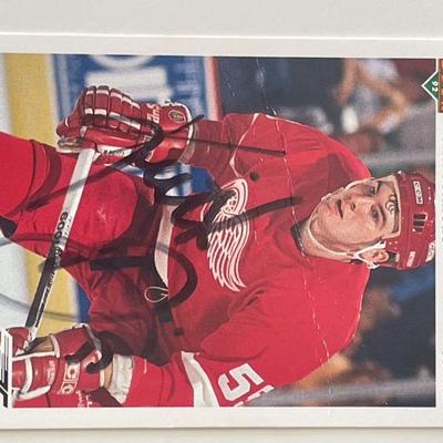 Detroit Red Wings Keith Primeau 91-92 Upper Deck #258 signed trading card
