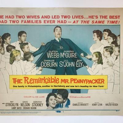The Remarkable Mr. Pennypacker original 1959 vintage lobby card