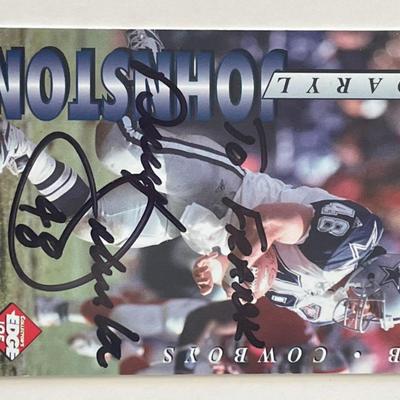 Dallas Cowboys Daryl Johnston 95 Collectors Edge #53 signed trading card