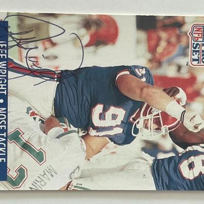 Buffalo Bills Jeff Wright 1991 NFL #89 signed card