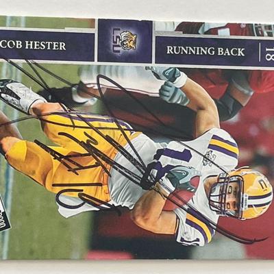 LSU Tigers Jacob Hester 2008 Press Pass # 17 signed trading card