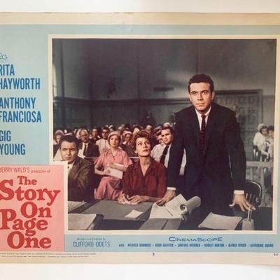 The Story on Page one original 1959 vintage lobby card