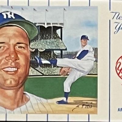 1961 New York Yankees Team Art Ditmar Postcard Series No.2. Card 9 of 12