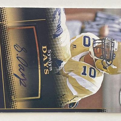 Synjyn Days signed 2015 Sage Hit #A30  trading card