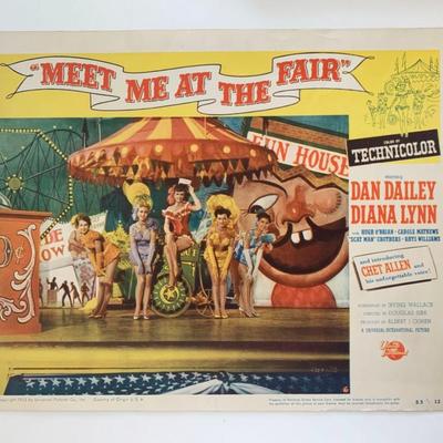 Meet Me at the Fair original 1953 vintage lobby card