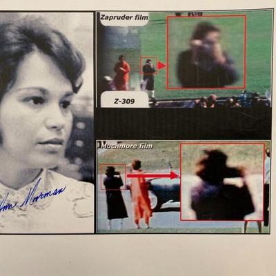 JFK Assassination Civilian Photographer Mary Ann Moorman signed photo