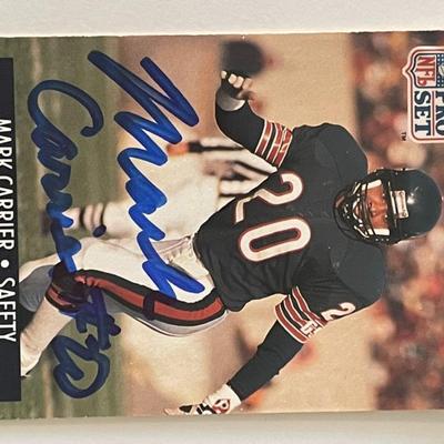 Chicago Bears Mark Carrier 1991 NFL #101 signed trading card