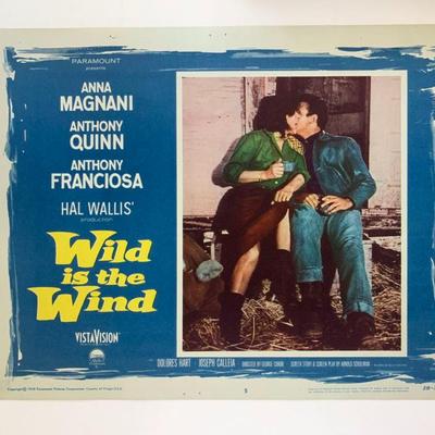 Wild is the Wind original 1958 vintage lobby card