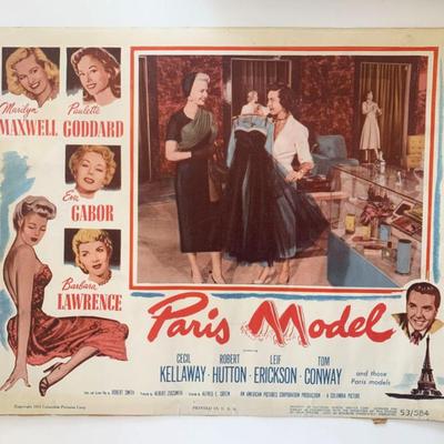 Paris Model
original 1953 vintage lobby card