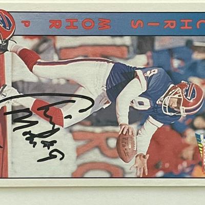 Buffalo Bills Chris Mohr 1992 Pacific #342 signed card