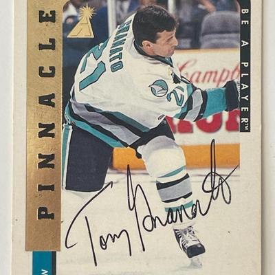 San Jose Sharks Tony Granato 1997 Pinnacle #142 signed trading card