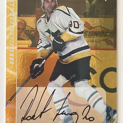 Pittsburgh Penguins Robert Lang 2000 In The Game #65 signed trading card
